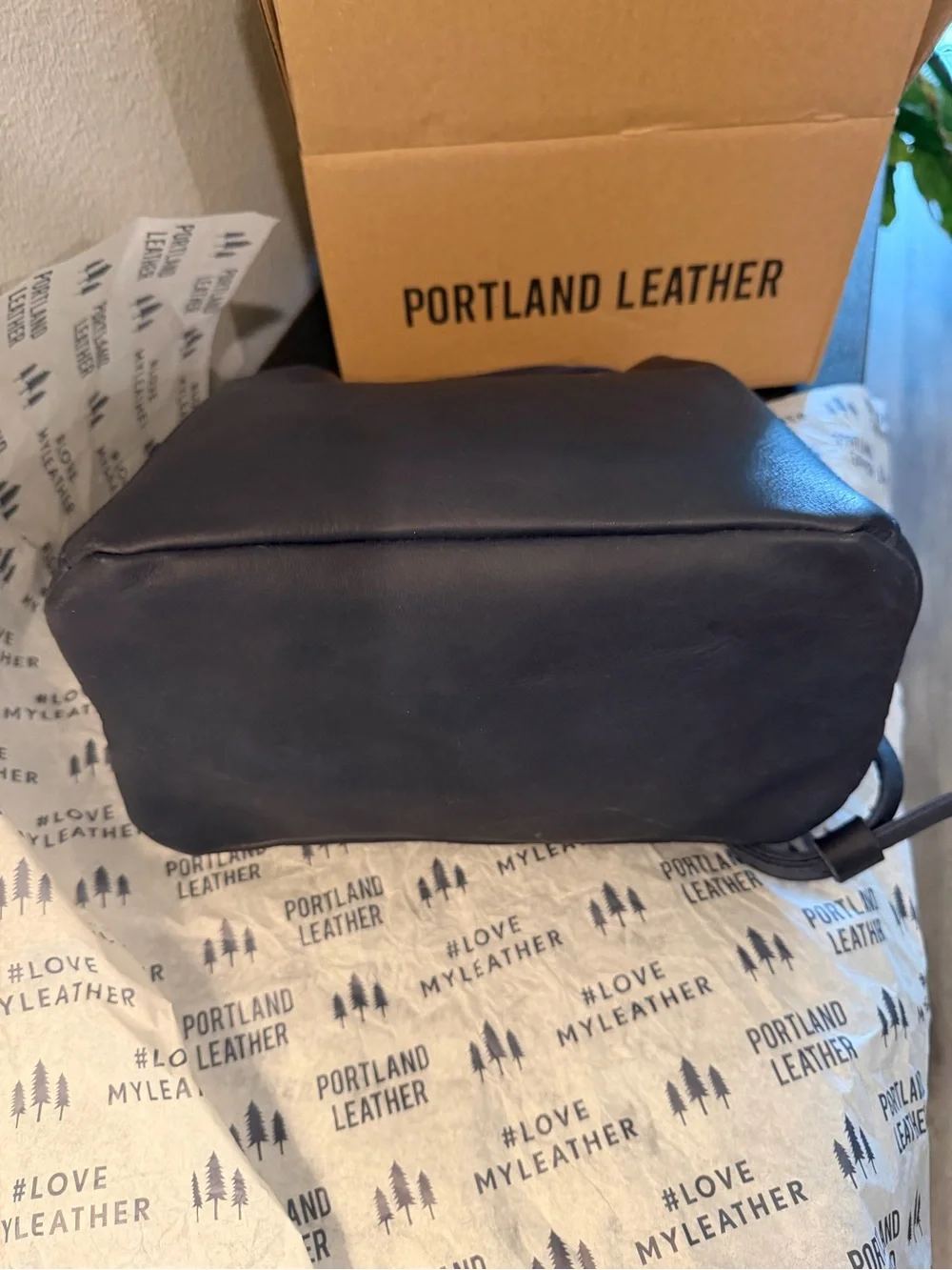 PLG Midnight Blue Butterfly Bucket Crossbody Bag